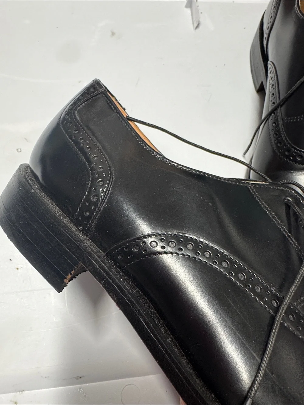 NEW Old Stock Bostonian USA Classics Black Leather Dress Shoes Mens 9.5 Oxfords